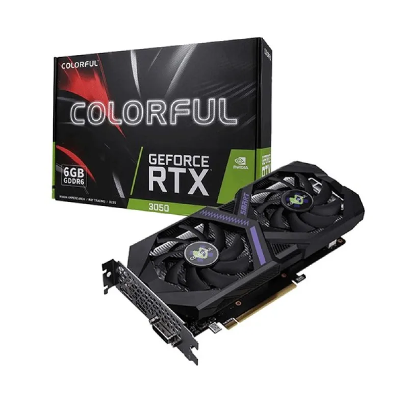 Card màn hình NVIDIA GeForce RTX 3050 Colorful V4-4 | 6GB GDDR6, 2304 CUDA, 450W