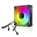 Quạt tản nhiệt PC Coolmoon DM1 | Fan lẻ 120mm, ARGB, Gió ngược, Đen - 4