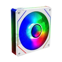 Quạt tản nhiệt PC Leopard S1 | Fan lẻ 120mm, ARGB, Gió ngược, Trắng