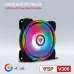 Quạt tản nhiệt PC VSP V308B | Fan lẻ 120mm, RGB, Trắng - 2