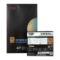 Nguồn máy tính VSP VXP 850W TGD V2 Gold - Đen | Full Range, Full Modular, ATX