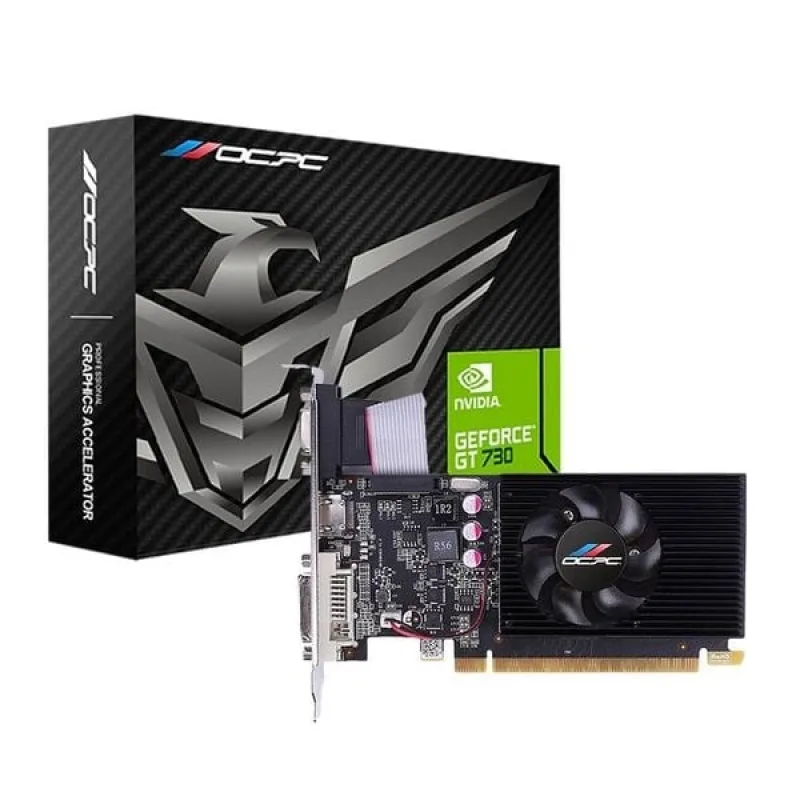 Card màn hình OCPC GeForce GT 730 | 4GB DDR3, 128-bit, Low Profile, Single Slot
