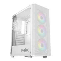 Thùng máy MIK Aion White | Kèm sẵn 3 Fan ARGB