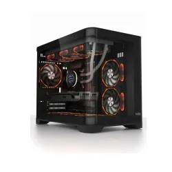 Thùng máy Case Mik Focalors-M Đen, Trắng  không kèm fan