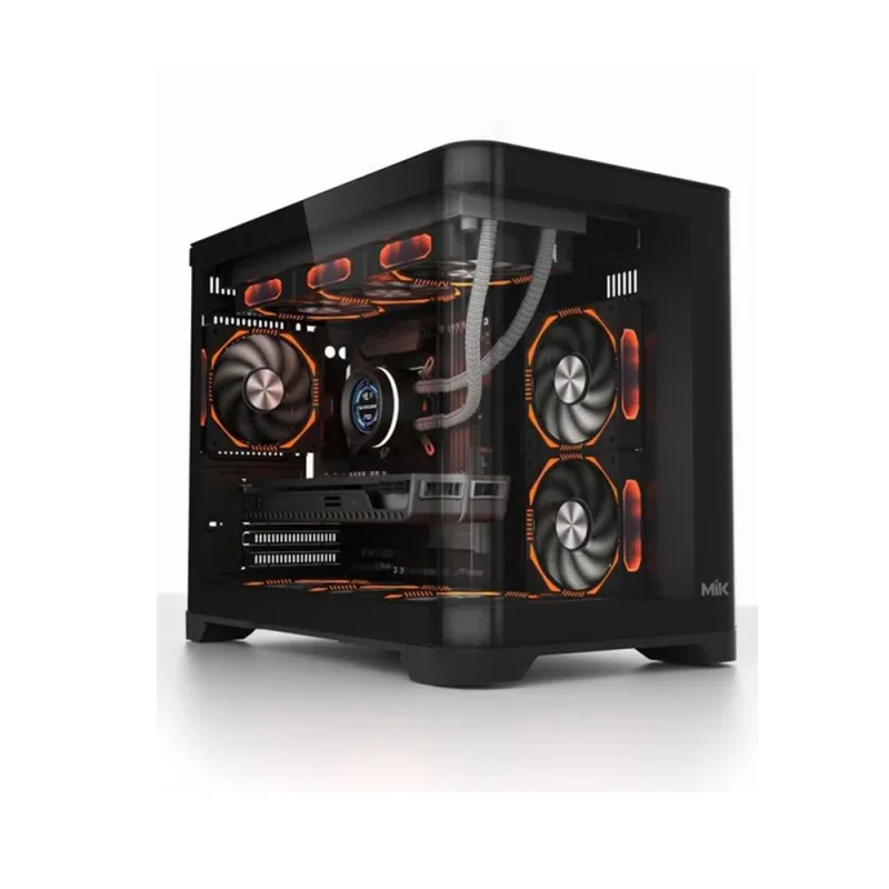 Thùng máy Case Mik Focalors-M Đen, Trắng  không kèm fan