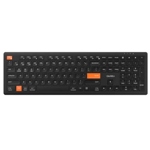 Bàn phím không dây DareU LK150D Black Orange | Full-size, Scissor, Bluetooth/2.4GHz