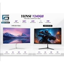 Màn hình cong gaming 24 inch YUNSI 165hz Y240Q8 FULL HD 1ms Đen - chính hãng FULL VAT