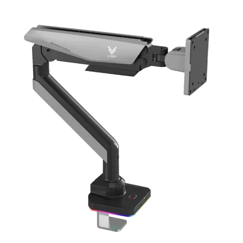Giá treo màn hình VSP VG60-1 - Đen xám | 17 - 42 inch, chân đế RGB, nút chỉnh LED, cổng USB 3.0 & Type C