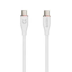 Cáp sạc nhanh Bison CB100 White | C to C, 60W, 1.2m