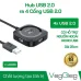 (HUB) Bộ Chia USB Ra 4 Cổng USB Dài 1m VegGieg V-U2406 - 1