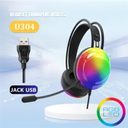 Tai nghe Gaming HEADSET U304 Led RGB (Jack cắm USB 7.1) ( Đen / Trắng )