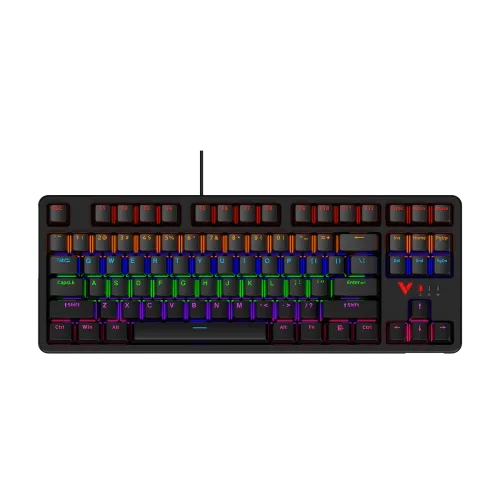 Bàn phím cơ gaming Rapoo V500 PRO 87 | Có dây, TKL, Linear Switch, RGB, Black