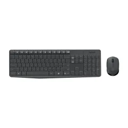 Combo bàn phím chuột không dây Logitech MK235 (920-007937) | 2.4GHz, màu xám đen