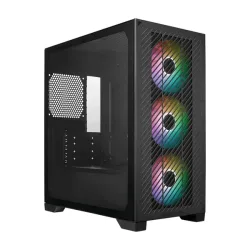 Thùng máy Cooler Master Elite 301 - Đen | Kèm 3 fan led (E301-KGNN-S00)