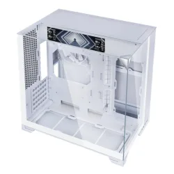 Thùng máy Lian Li O11 Vision M Digital (LCD 9.2 inch) (Không Kèm Fan) (CASELLO11VMDW) | M-ATX/ITX, LCD 9.2 inch, VGA 410mm, Trắng
