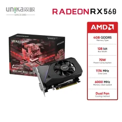 Card màn hình Unika Radeon RX 560 4GB GDDR5 - Màu đen