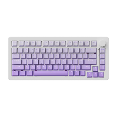 Bàn phím cơ AKKO 5075B V3 White Purple Gradient | 75%, 3 Mode, Frost Pink, 10000mAh