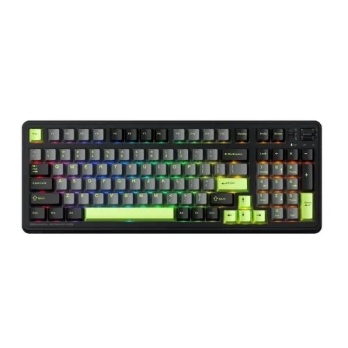 Bàn phím cơ không dây Gaming NewFF JK750 Black | 3 Mode, RGB, Pin 4000mAh, Switch Transparent PC, Đen