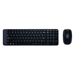 Combo bàn phím chuột không dây Logitech MK220 | 2.4GHz, màu đen