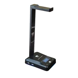 Nút nguồn Leopard kèm giá treo tai nghe RGB - Đen