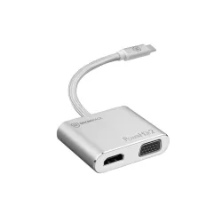 HUB mở rộng kết nối Micropack USB C to 4 Ports VGA Adapter | Silver (MDC-4V-SL)