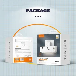 Ổ cắm điện thông minh LDNIO 2 AC Outlets Portable Extension Power Socket SC2311