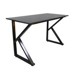 Bàn Gaming Chữ K 1m4 | Thép, Mặt bàn P1PB, Khung đen / Mặt đen