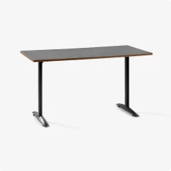 Bàn Văn phòng HyperWork 1m2 | Khung thép, Mặt bàn gỗ, Đen