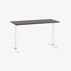 Bàn văn phòng HYPERWORK Core Desk 1m2 | Thép, Mặt bàn P1PB, Khung trắng / Mặt đen