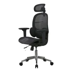 Ghế công thái học OEM E3 Lite | Đen, 150kg, Chân xoay, Lưng lưới
