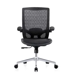 Ghế công thái học E DRA EEC217 | Đen, 120kg, Chân xoay, Lưng lưới
