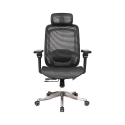 Ghế công thái học HYPERWORK Airy Pro | Đen, 150kg, Chân xoay, Lưng lưới