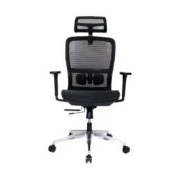Ghế công thái học GAMI LUM2 | Đen, 150kg, Chân xoay, tay 3D, Lưng lưới