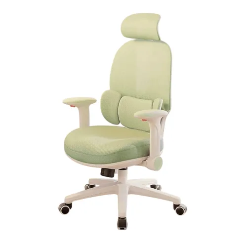 Ghế công thái học MANSON E3 Lite | Xanh lá, 100kg, Chân xoay, Lưng lưới