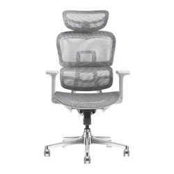 Ghế công thái học MANSON Atum | Xám, 120kg, Chân xoay, Lưng lưới