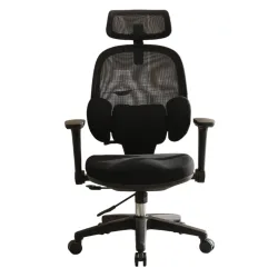 Ghế công thái học MANSON E3 Lite | Đen, 100kg, Chân xoay, Lưng lưới