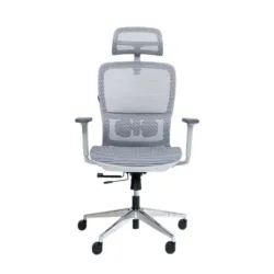 Ghế công thái học GAMI LUM2 | Xám, 150kg, Chân xoay, tay 3D, Lưng lưới