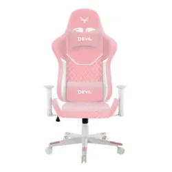 Ghế gaming CENTAUR Devil | Hồng, 120kg, Chân xoay, Da PU