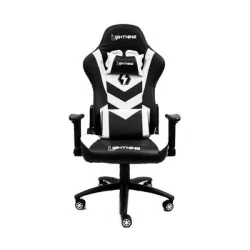 Ghế gaming LIGHTNING A-LN002 | Trắng, 100kg, Chân xoay, Da PU