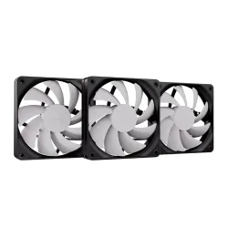 Quạt tản nhiệt PC Hyte Flow FA12 | Kit 3 fan 120mm, Trắng