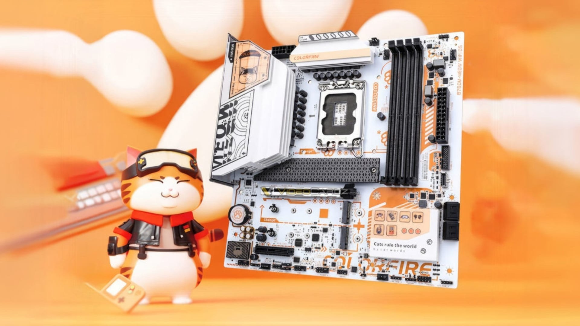 Mainboard Colorfire B760M-MEOW DDR5 ORANGE – Hiệu năng vượt trội, phong cách “mèo cam” độc quyền