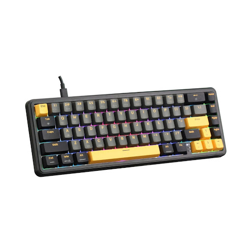 Bàn phím cơ Gaming có dây E-Dra EK368HE, Magnetic Switch (Đen Vàng)