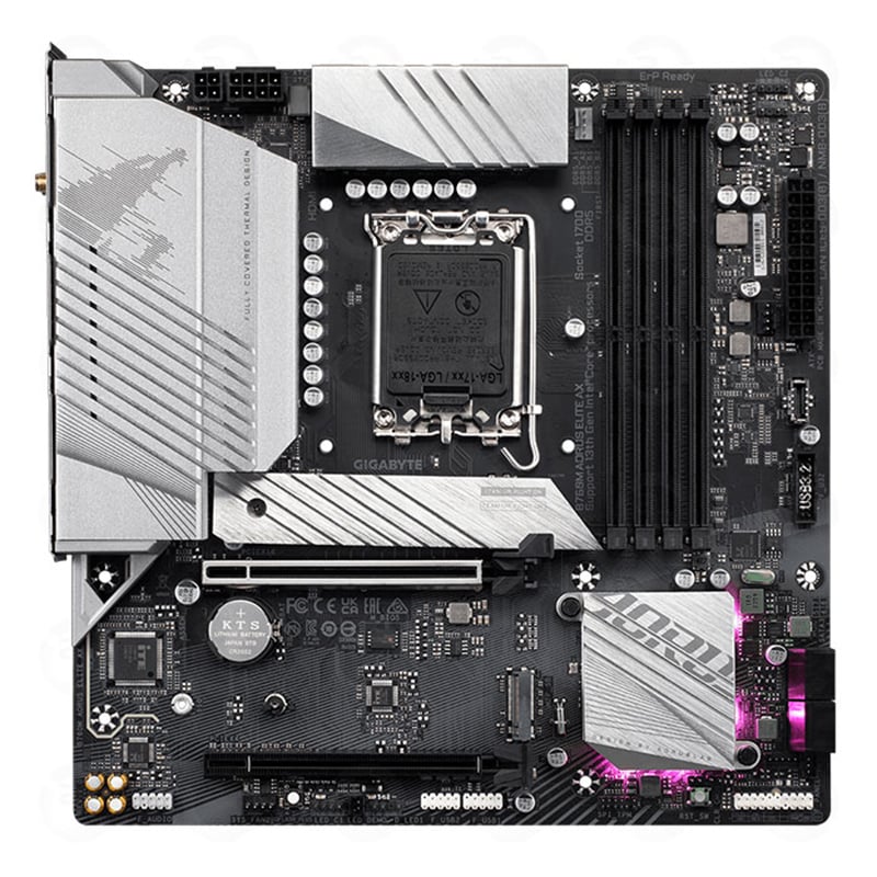 Mainboard Gigabyte B760M AORUS Elite AX Wifi DDR5 | LGA 1700, mATX, 4 khe RAM