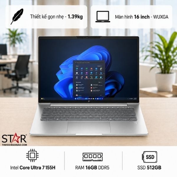Laptop HP 15-FD2050WM D4JK5UA | Core Ultra 5-225U, 8GB DDR5, SSD 512GB Nvme, 15.6