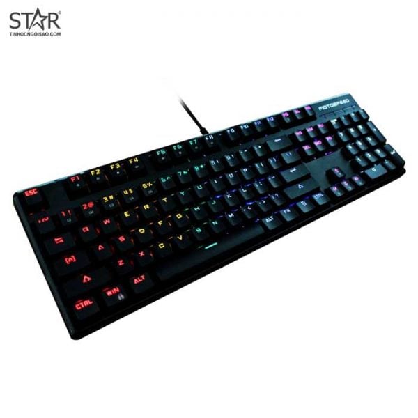 Bàn phím cơ gaming Motospeed WS1 | Có dây, Fullsize, Optical Switch, RGB Rainbow, Black
