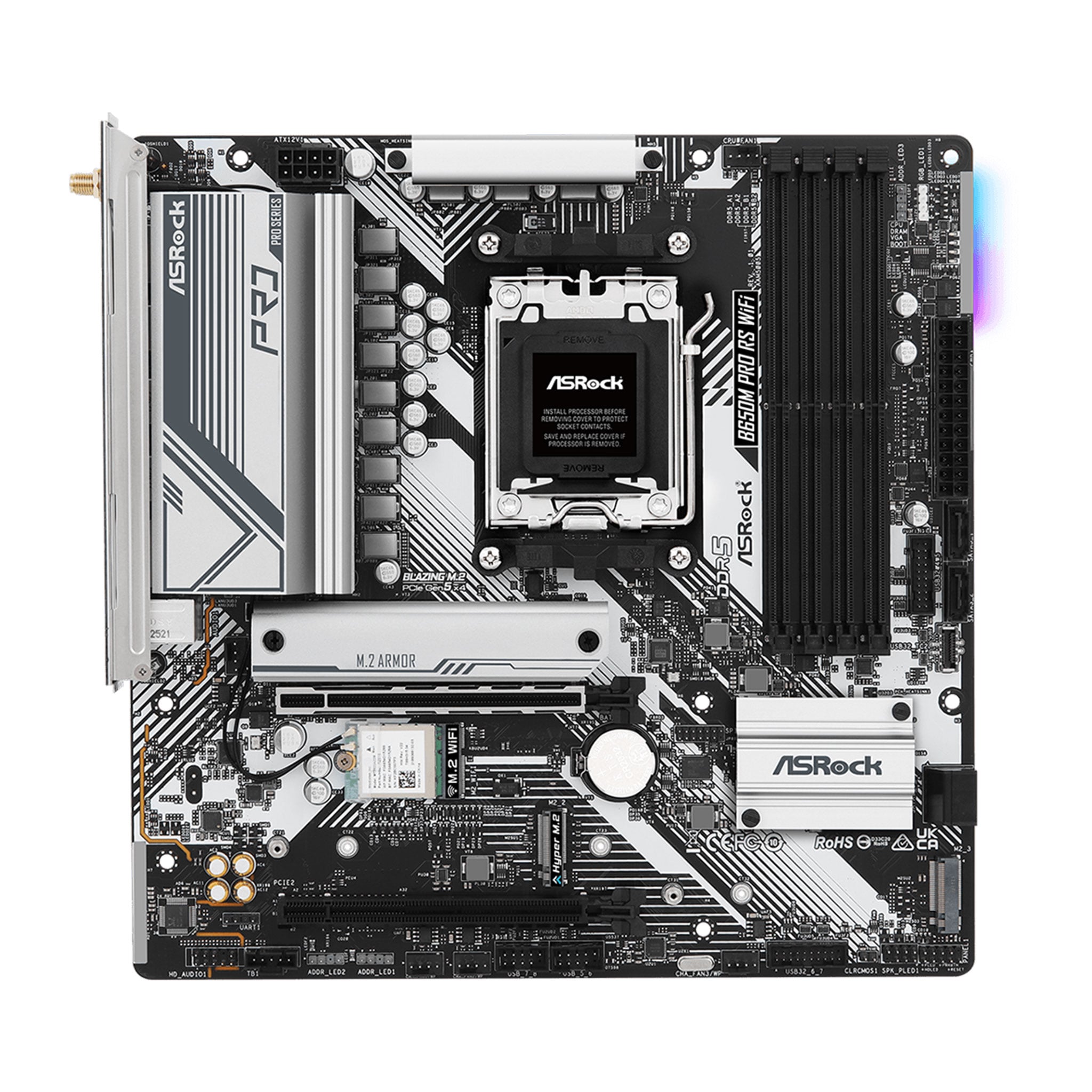 Mainboard ASRock B650M Pro RS Wifi DDR5 | AM5, mATX, 4 khe RAM