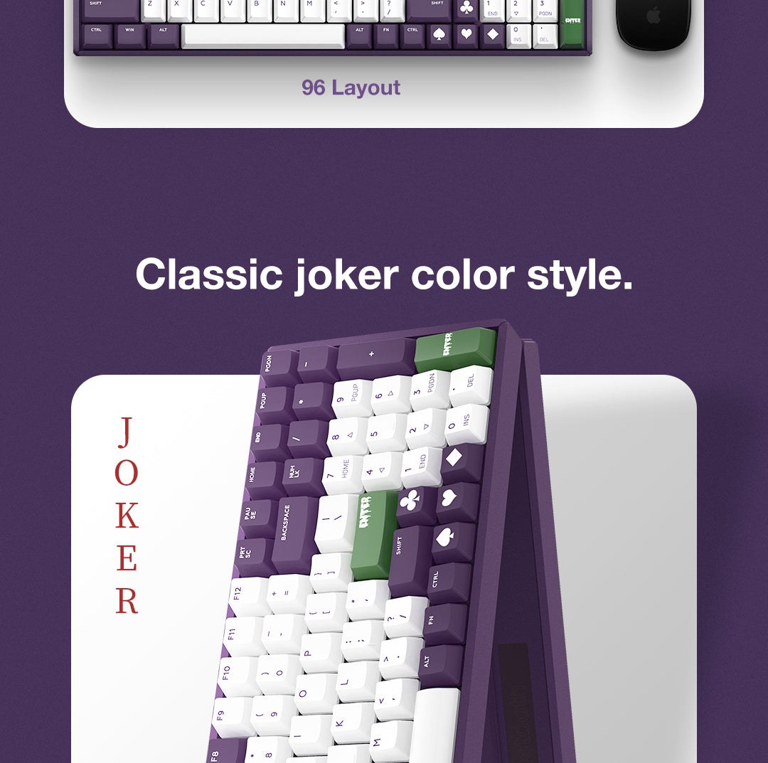 Bàn Phím Cơ IQUNIX F96 Joker Wireless RGB LED