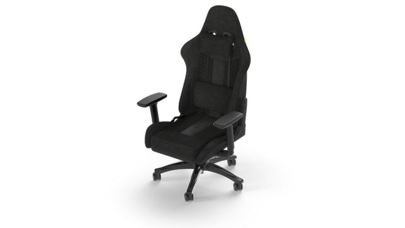 Ghế Corsair TC100 RELAXED Fabric có khả năng chịu tải lên đến 120kg nhờ hệ thống trục thủy lực Class 4 và khung ghế chắc chắn